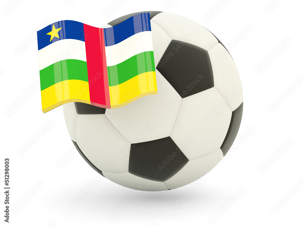 Football with flag of central african republic Football with flag of central african republic