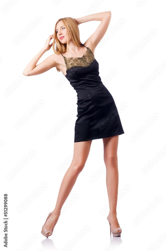 Tall model isolated on the white background Tall model isolated on the white background