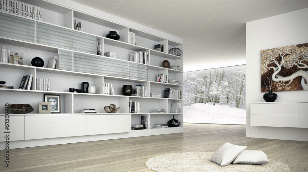 Naklejka premium Ambiente bianco invernale