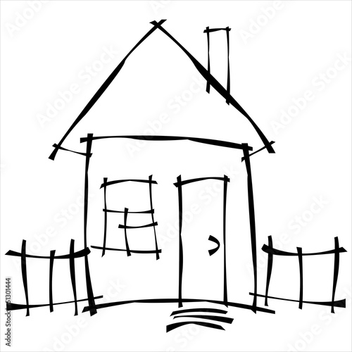 vector scetch house