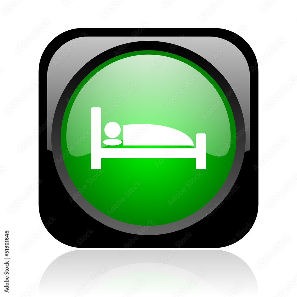 hotel black and green square web glossy icon hotel black and green square web glossy icon