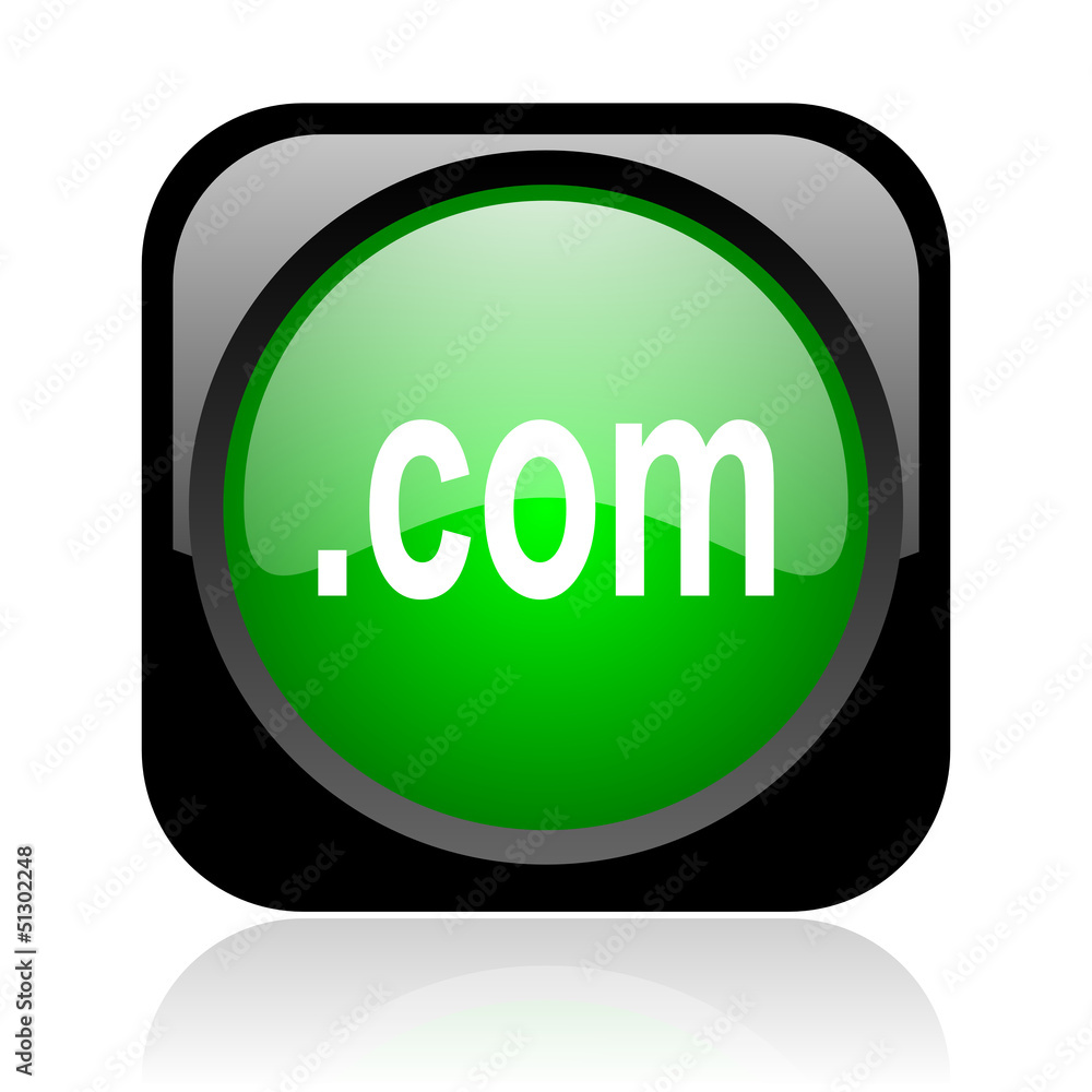 com black and green square web glossy icon com black and green square web glossy icon