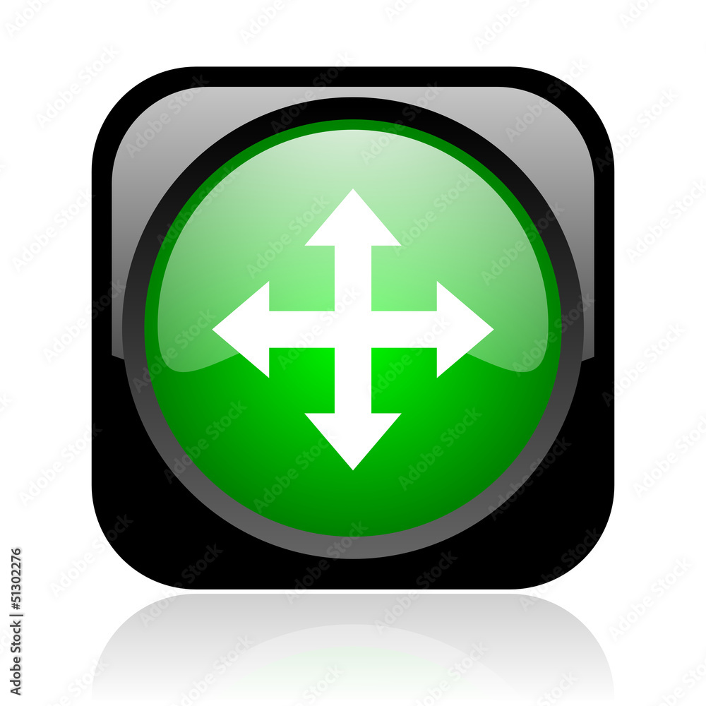arrows black and green square web glossy icon arrows black and green square web glossy icon