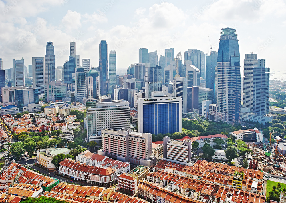 Naklejka premium Singapore cityscape