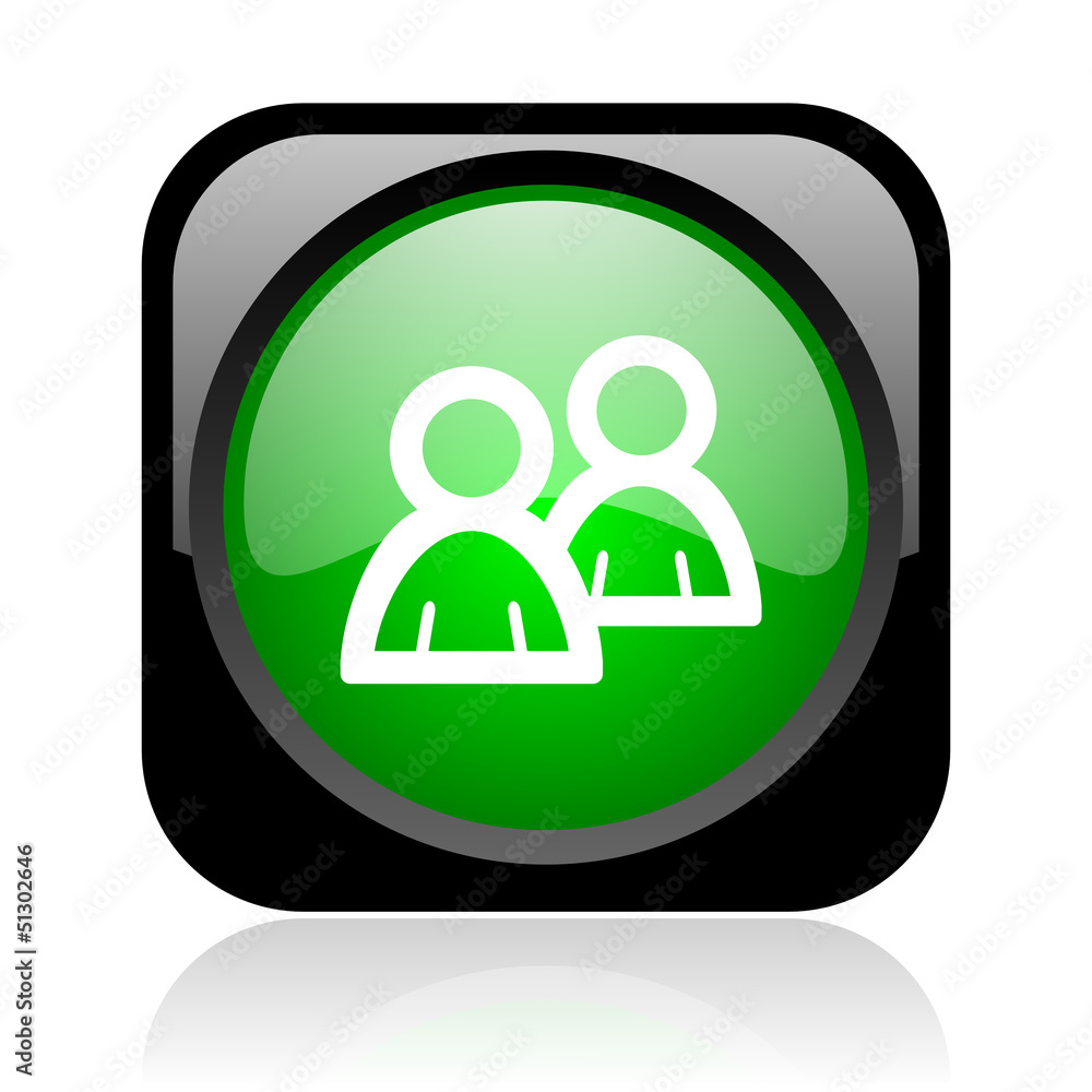 forum black and green square web glossy icon forum black and green square web glossy icon