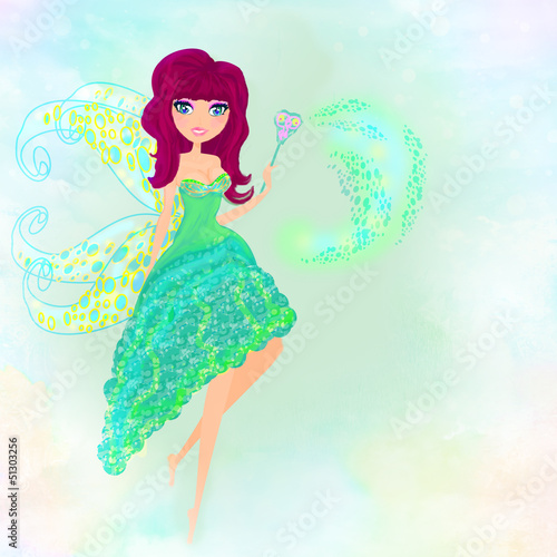 beautiful flying fairy