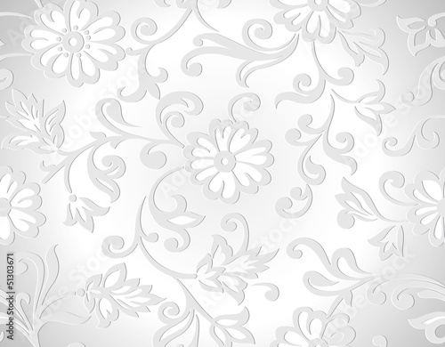 Seamless vector decorative floral wallpaper