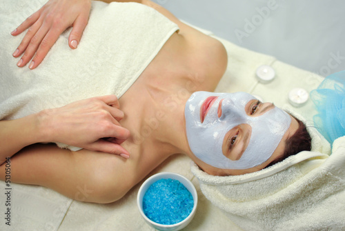 Woman at spa salon