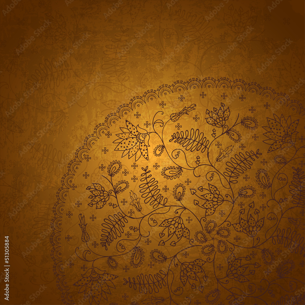 Naklejka premium gold background in vintage style