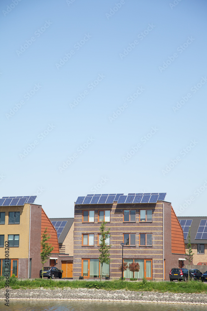 new family building with solar panels