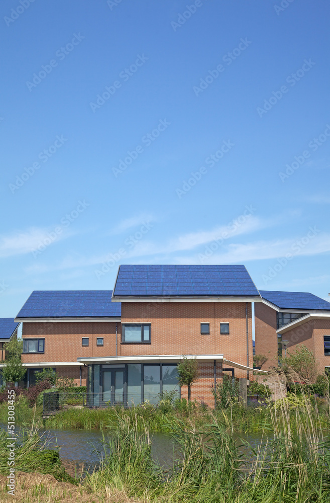 new family building with solar panels