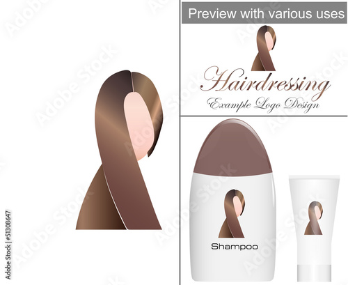 woman hair , hairdressing , shampoo , cream bottle