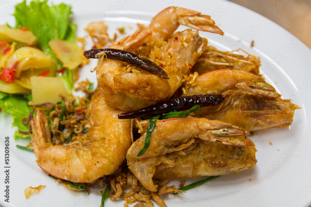 Shrimp is fried Shrimp is fried