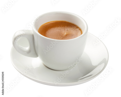 Espresso, coffee cup isolated on white
