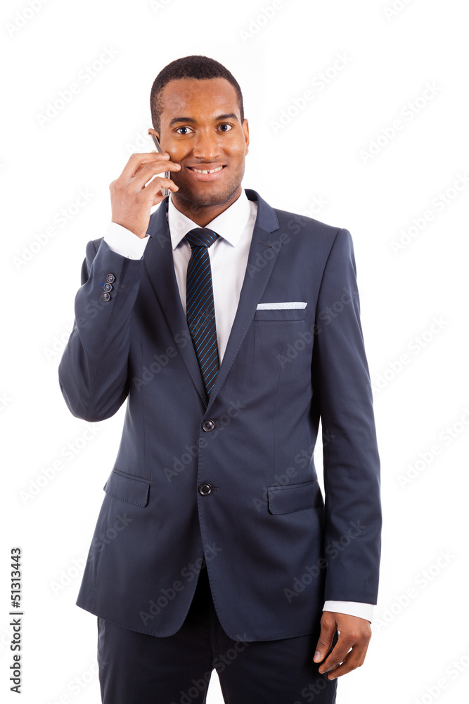 Portrait of a handsome young business man speaking on the mobile Portrait of a handsome young business man speaking on the mobile