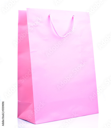 Bolsa de papel rosa