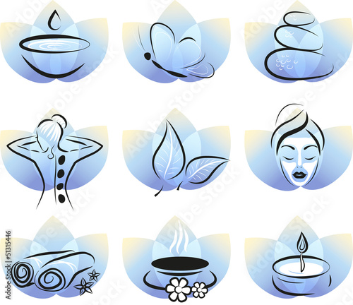 collection of spa items