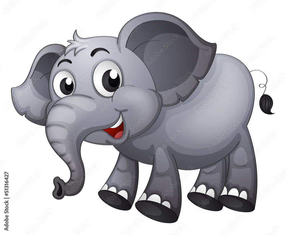 A gray elephant