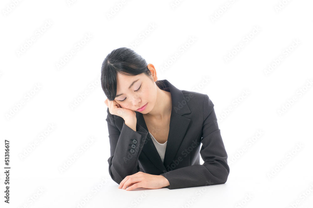 a young asian businesswoman on white background a young asian businesswoman on white background