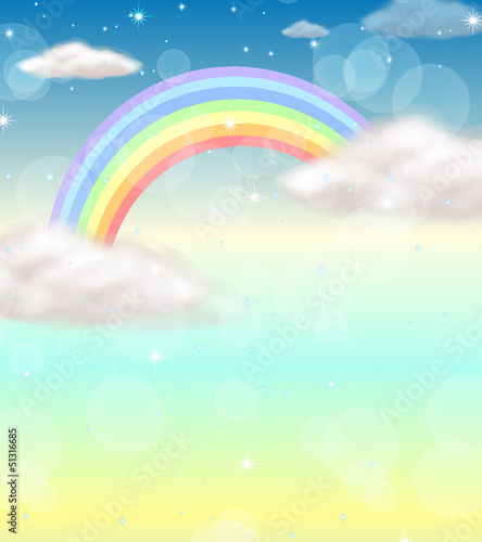 A rainbow in the sky