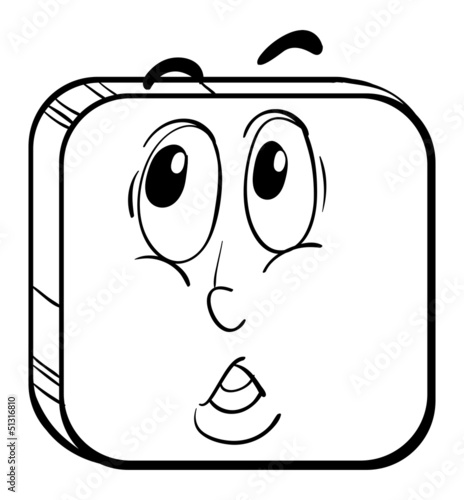 A face in a square