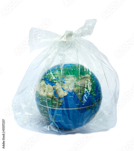 The earth in plastic bag