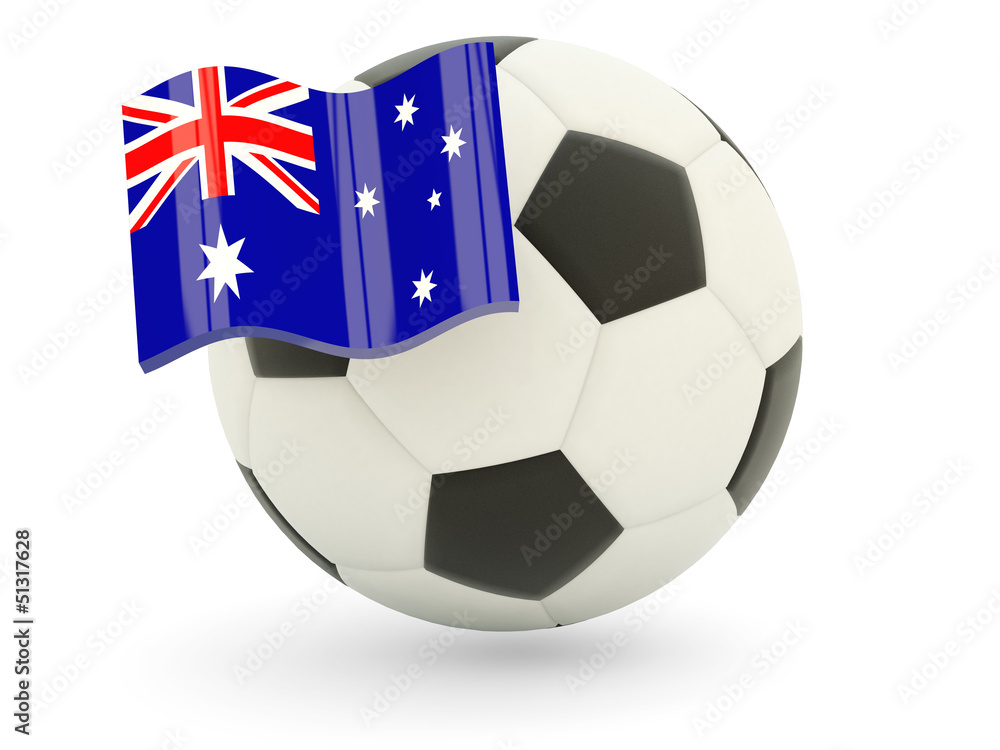 Football with flag of heard island and mcdonald islands Football with flag of heard island and mcdonald islands
