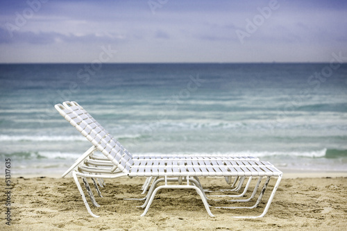 Beach chairs by the ocean © marchello74