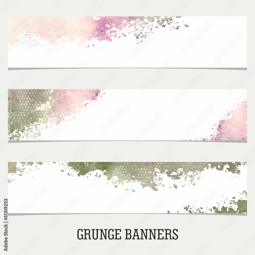 Set of grunge banners.