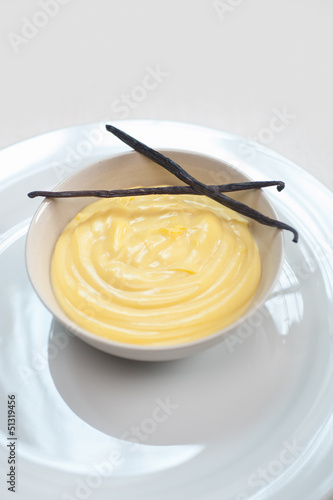 vanilla custard pastry cream with seeds sticks