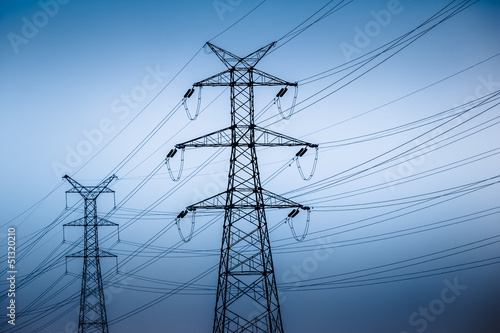 Obraz na płótnie High voltage towers w salonie
