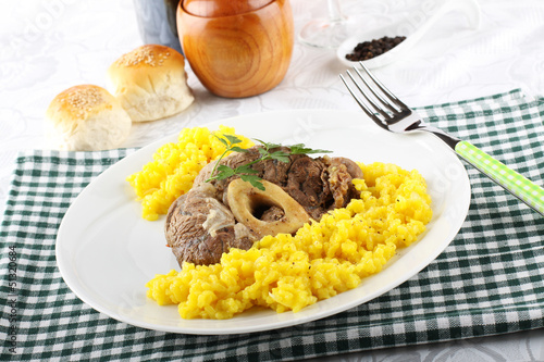 Marrowbone with saffron rice