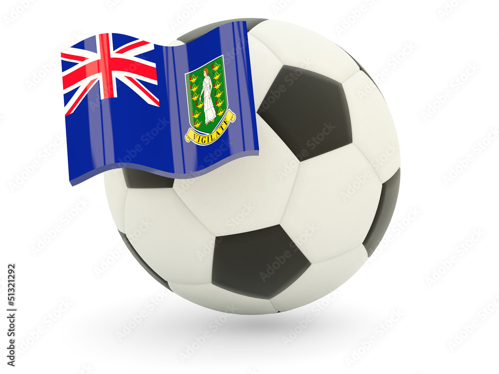Football with flag of virgin islands british Football with flag of virgin islands british