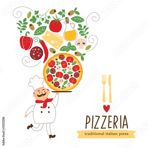 Pizza vector Illustration