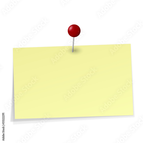 Notizzettel mit Stecknadel