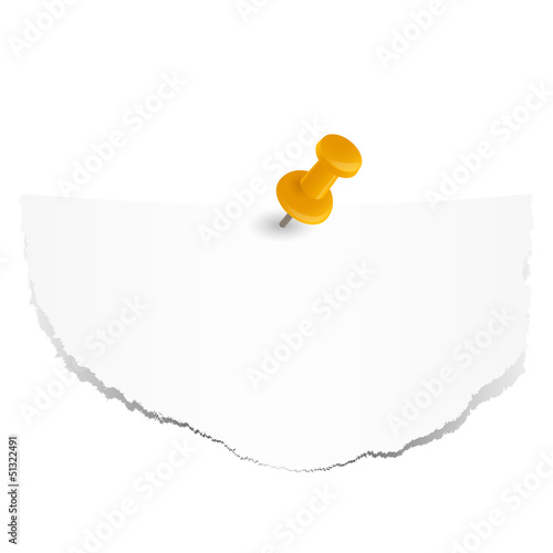 Papierfetzen mit Pin