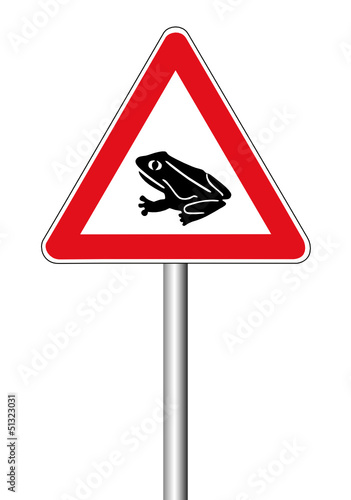 "Krötenwanderung" Schild