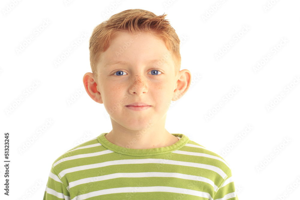 Close-up portrait of a smart boy Close-up portrait of a smart boy