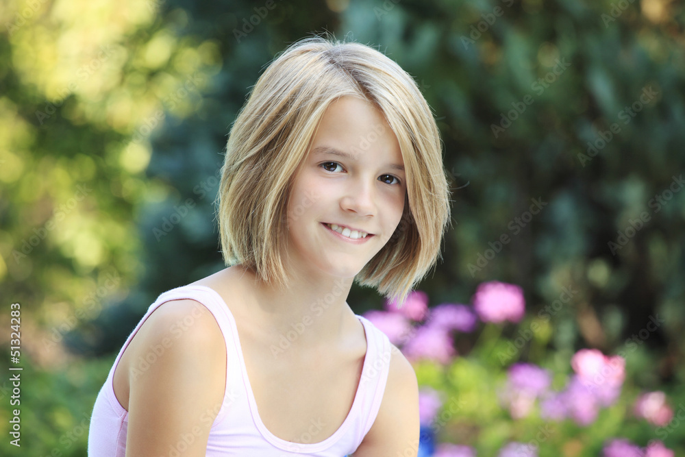 Close-up portrait of a pretty teenager girl Close-up portrait of a pretty teenager girl