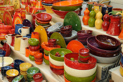 some dishes at the market in Provence photo