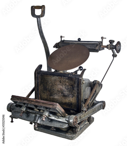 old printing press