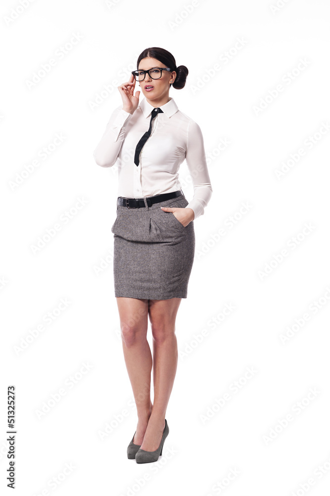 Sexy businesswoman with glasses Sexy businesswoman with glasses