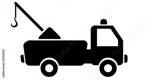 Abschleppen Schild Dienst lkw