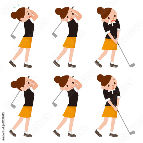 ゴルフスイング 女性セット