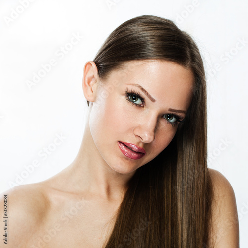 Beautiful Woman with Healthy Long Hair