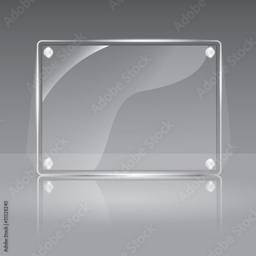 Vector glass advertising panel