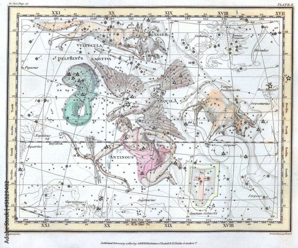 Obraz premium Astronomical chart vintage