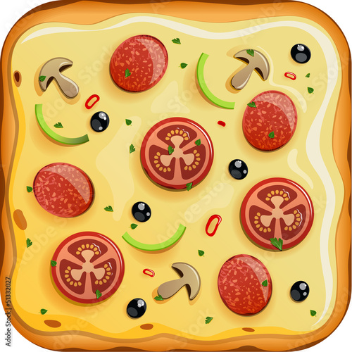 Italian pizza icon