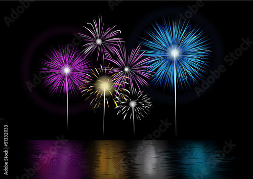 Feu d'artifice sur l'eau