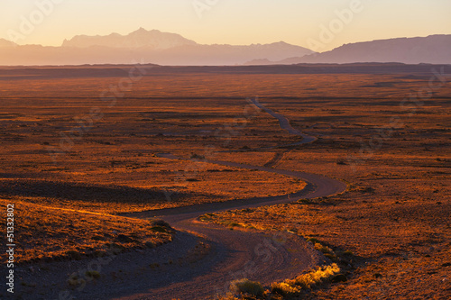 The road at sunset, Patagonia © sunsinger